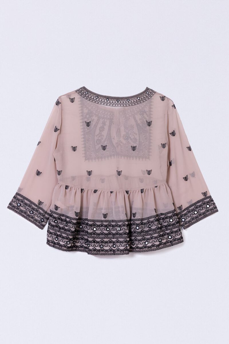 Embroidered | Georgette Chiffon | Blouse | USD 9.00