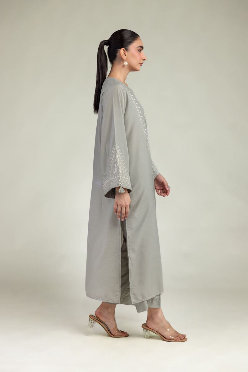 Embroidered | Arabic Lawn | Gray Lawn Pants | USD 30.00