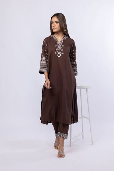 Embroidered | Crosshatch Poplin | Kurta | USD 25.00