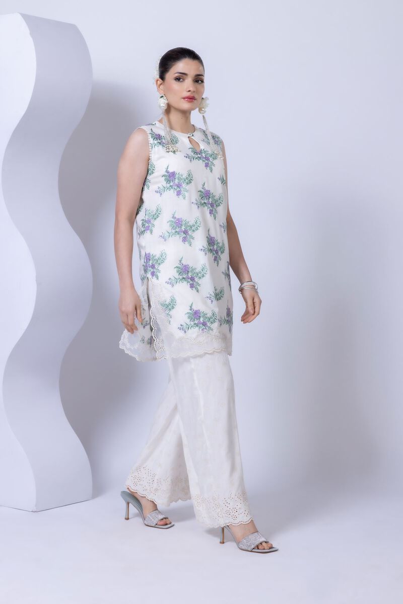 Embroidered | Crosshatch Raw Silk | Kurta | USD 22.50