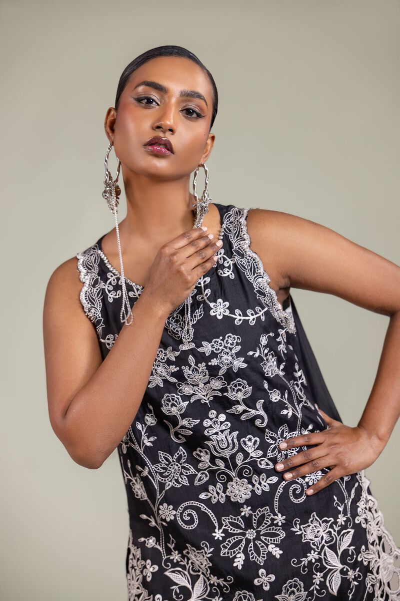 Raw Silk | Black Co-ord Set | USD 125.00