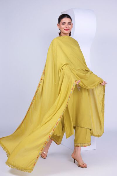 Embroidered | Light Thai Silk | Dupatta | USD 33.00