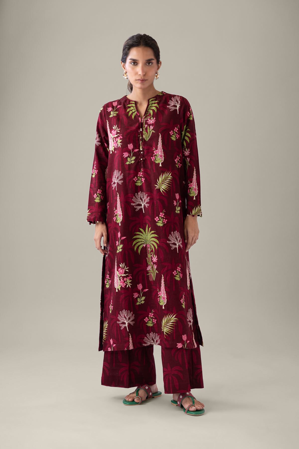 Buy Kurta | 25.00 USD | 25-09-12E2-03TB-VG_MULTI | Khaadi United