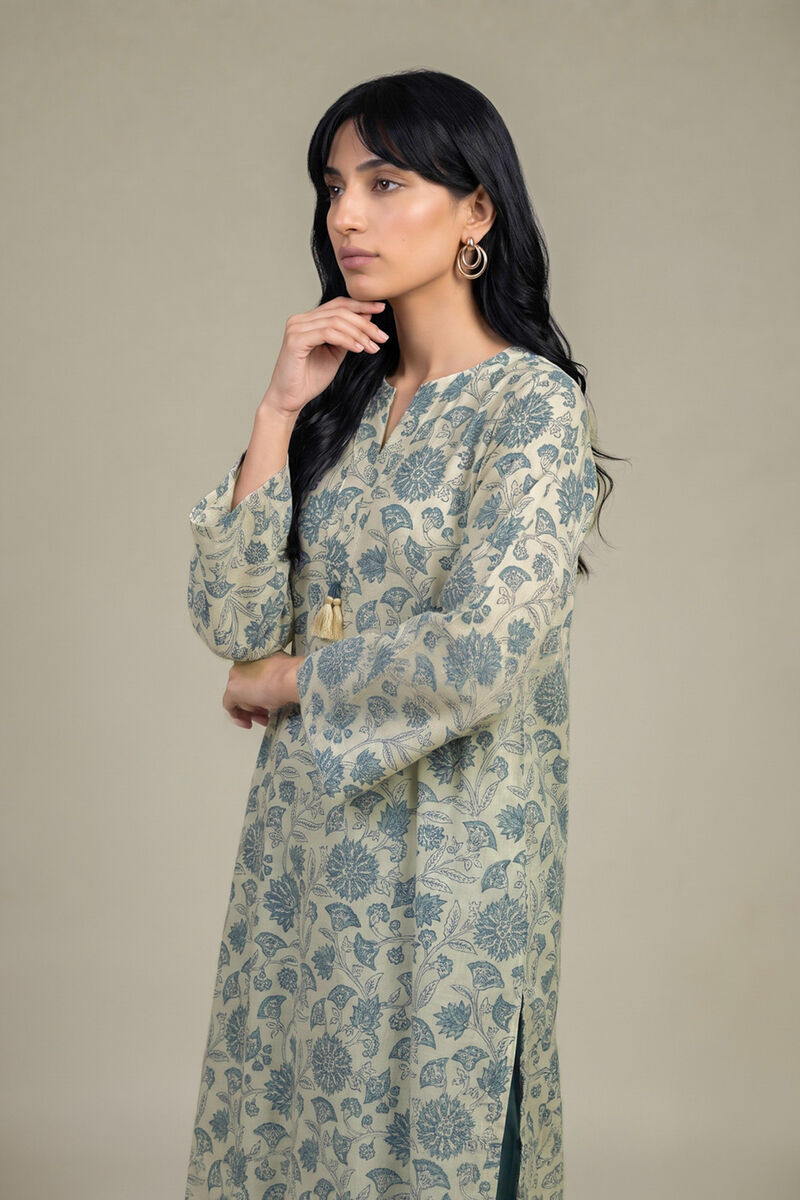 Printed | Light Khaddar | Floral Printed Kurta | USD 45.00