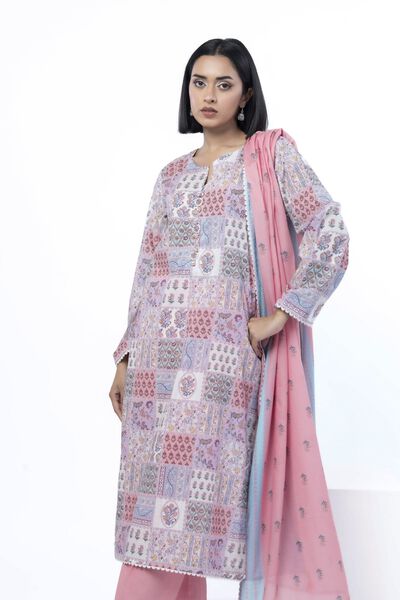 Printed | Cotton | Tailored 3 Piece | USD 22.50