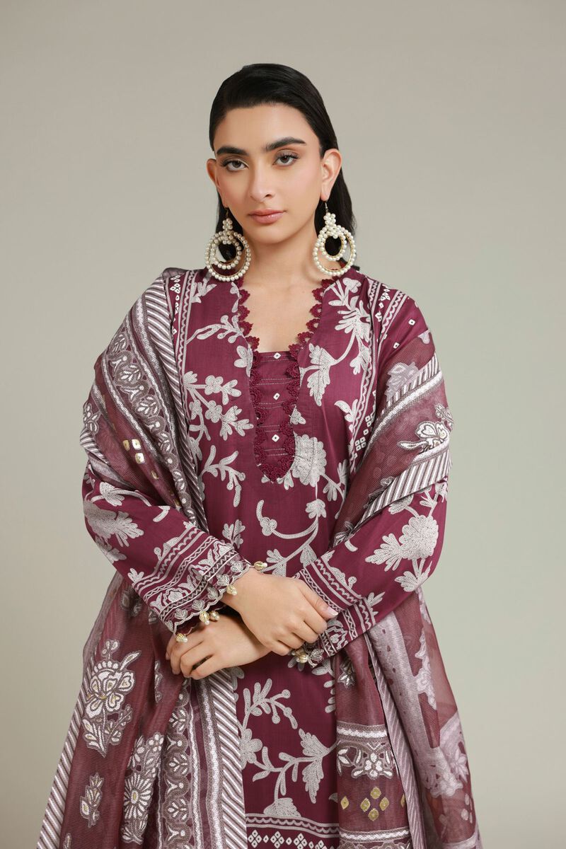 Embroidered | Cambric | Cambric 3-piece Tailored  | USD 85.00