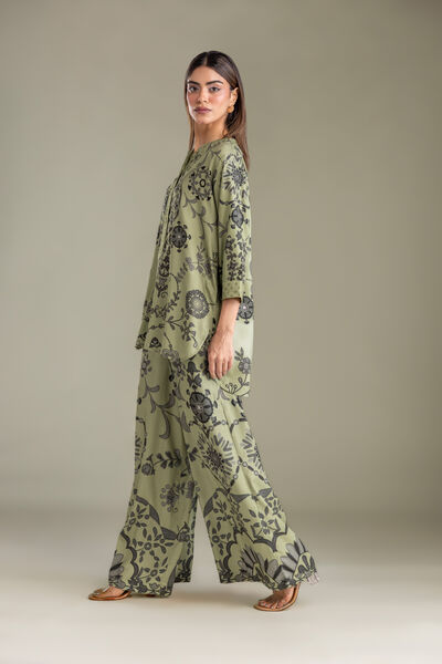 Printed | Viscose Crepe | Floral Viscose Trousers | USD 35.00