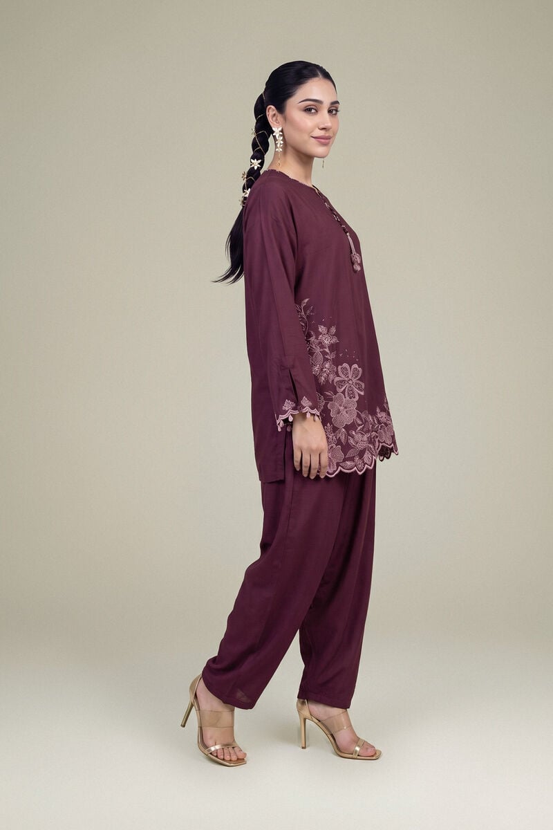 Embroidered | Raw Silk | Silk Solid Pants | USD 35.00