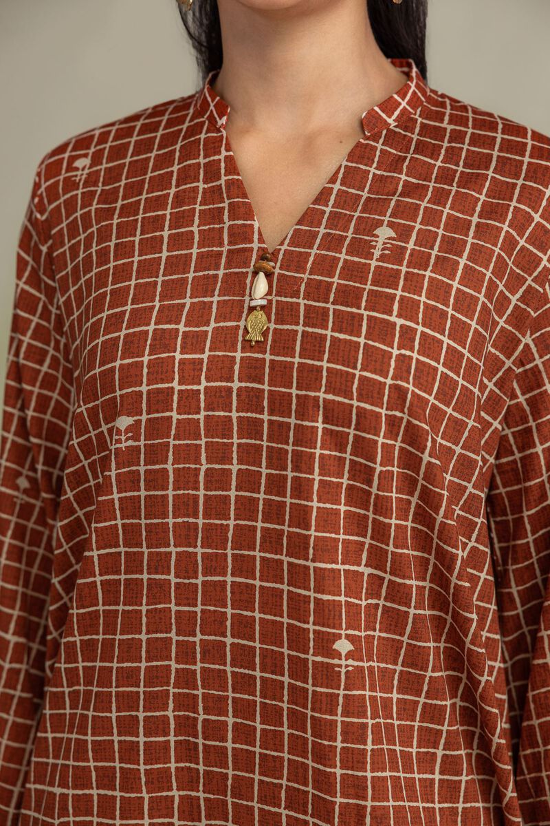 Printed | Cambric | Cambric V-Neck Kurta | USD 35.00