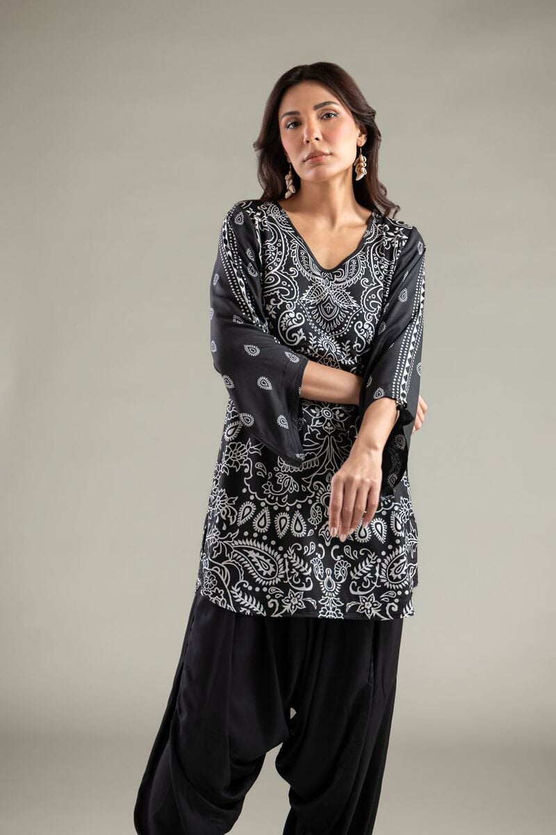 Printed | Viscose | Paisley V-Neck Kurta | USD 35.00