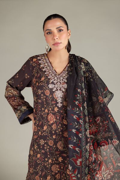 Embroidered | Cotton Dobby | Floral Tailored 3-Piece | USD 70.00