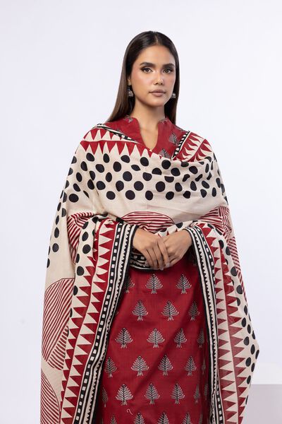 Printed | Slub Lawn | Dupatta | USD 15.00