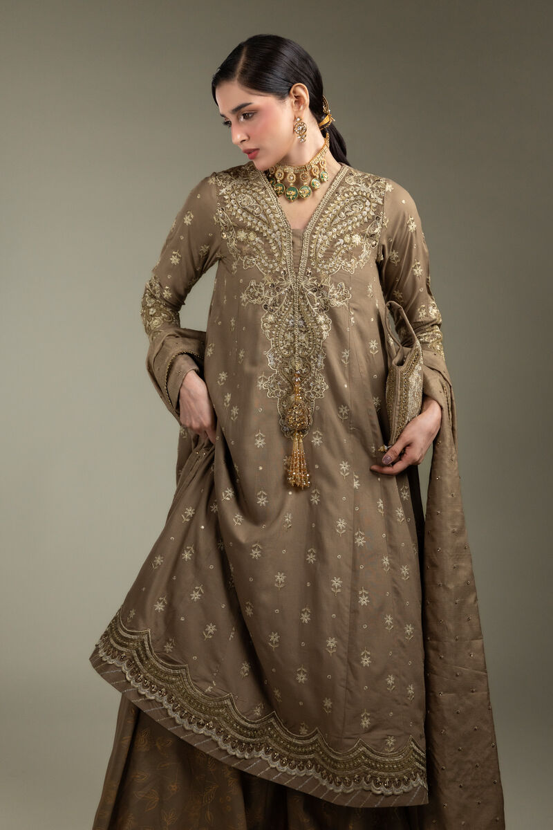 Embroidered | Raw Silk | 3-Piece Co-ord Set | USD 210.00