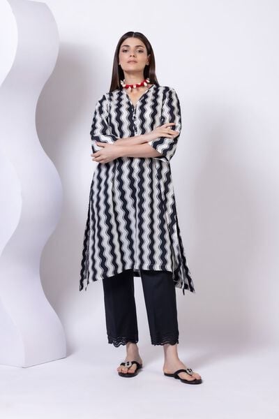 Printed | Crosshatch Poplin | Pants | USD 10.00