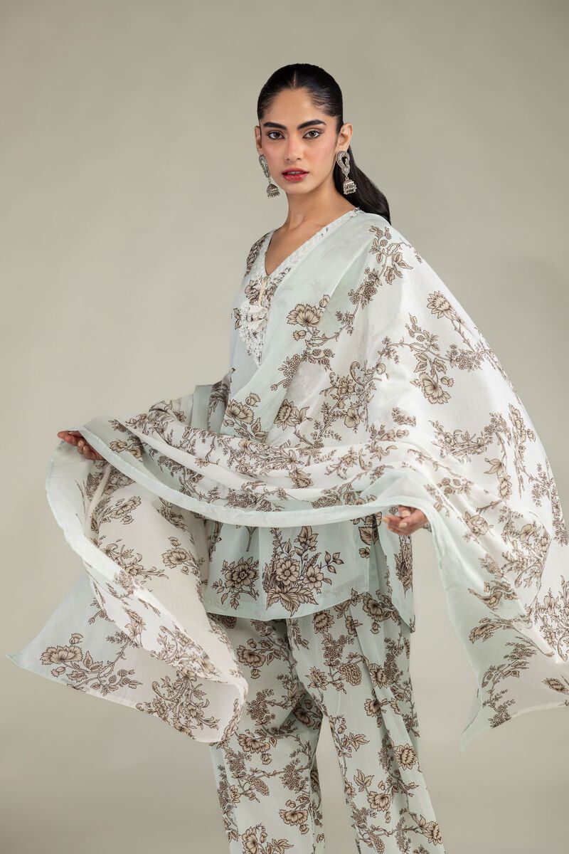 Embroidered | Lawn | Mint Lawn Dupatta | USD 25.00