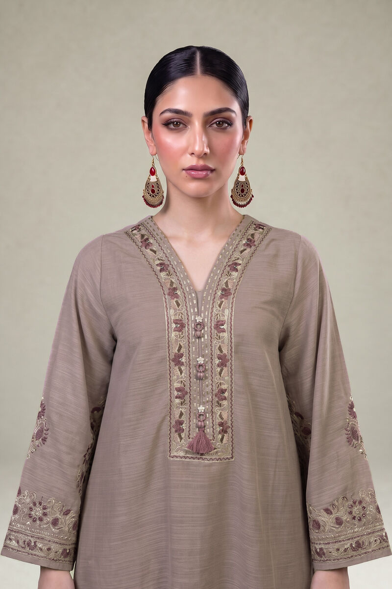 Embroidered | Light Khaddar | Longline Embroidered Kurta | USD 55.00