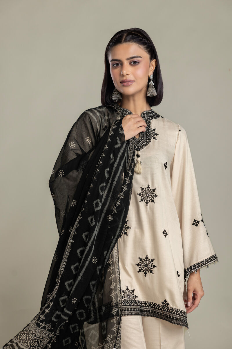 Embroidered | Raw Silk | Silk 3-Piece Tailored | USD 105.00