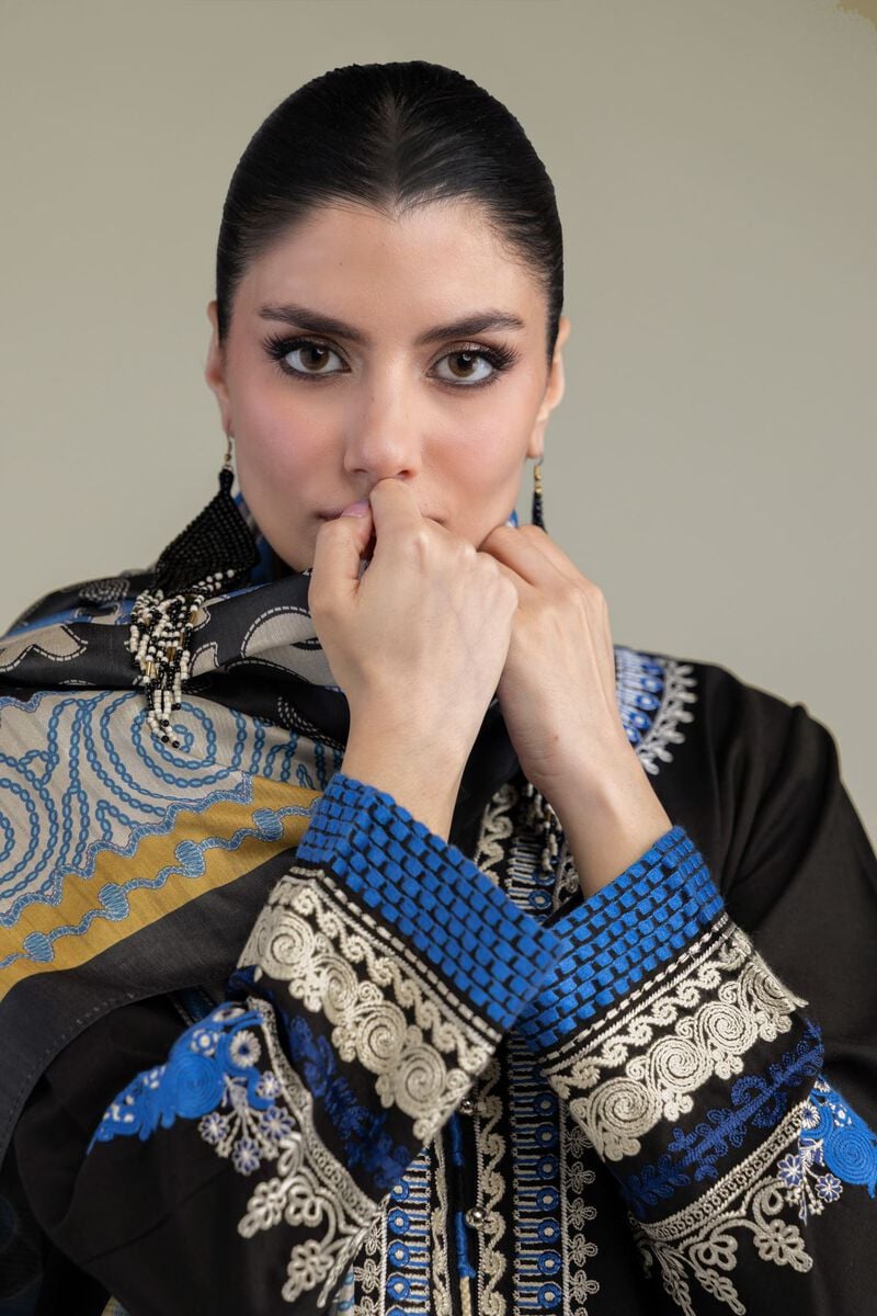 Embroidered | Polyester Silk | Geometric Silk Dupatta | USD 30.00