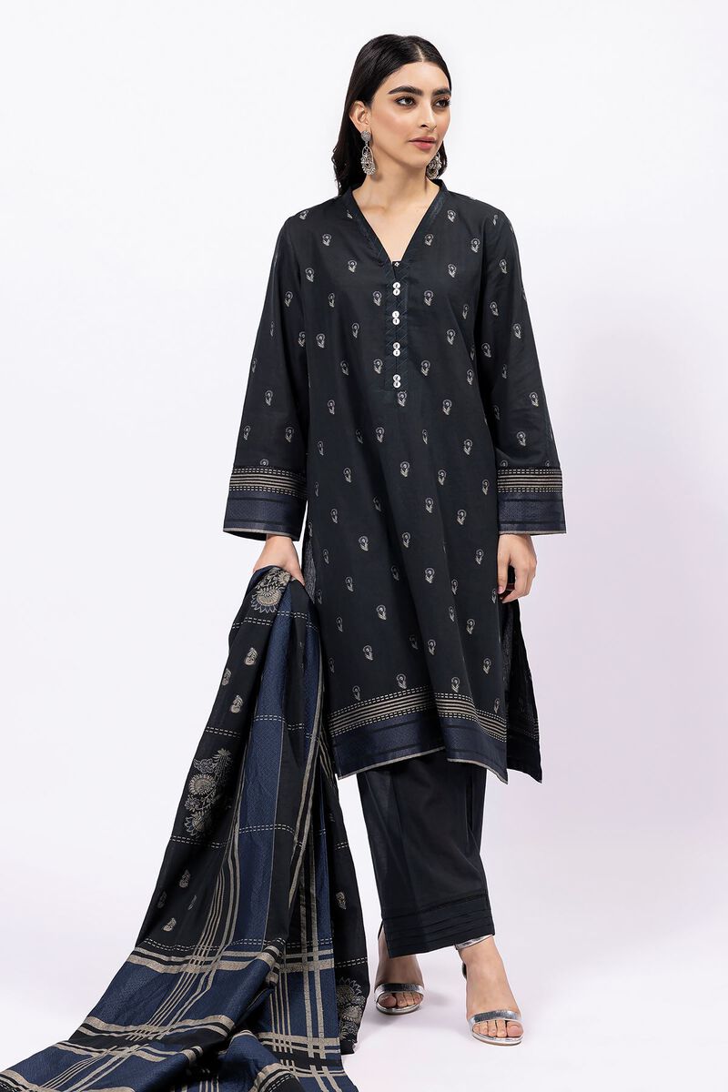 Dyed | Cotton Brosha Jacquard | Fabrics 3 Piece | null