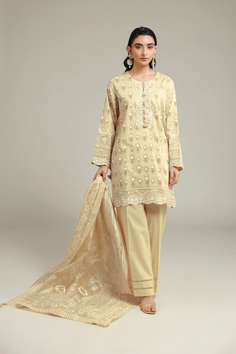 Embroidered | Cambric | Cambric 3-Piece Suit | USD 85.00