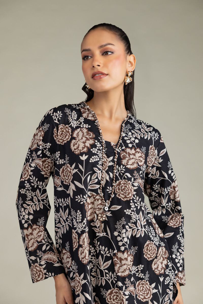 Printed | Cambric | Black Cambric Kurta | USD 35.00