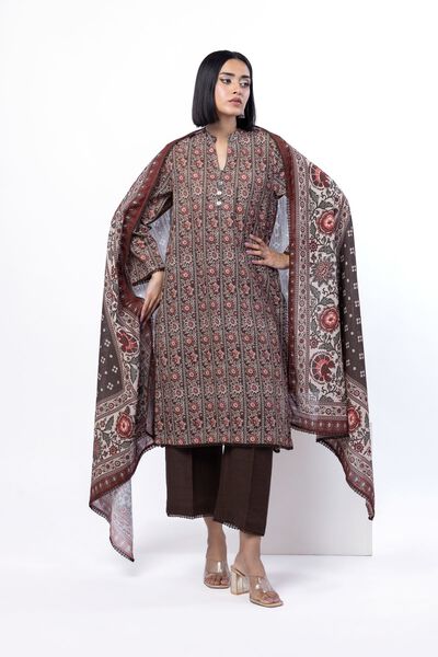 Printed | Textured Cotton | Tailored 3 Piece | USD 45.00