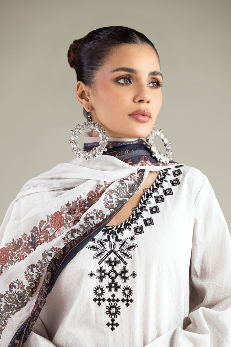 Embroidered | Cotton Dobby | Tailored 3-Piece Set | USD 70.00