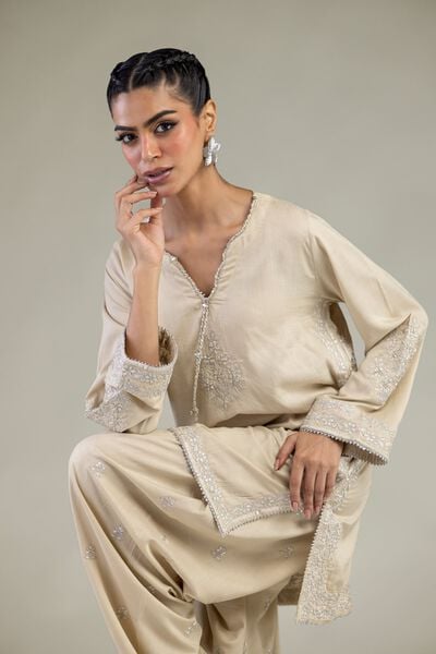 Embroidered | Raw Silk | Raw Silk Kurta | USD 60.00