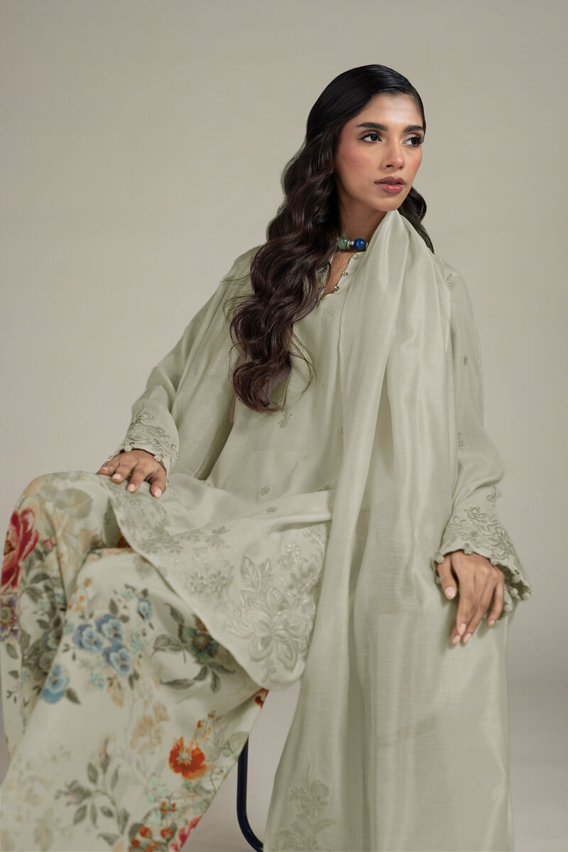 Embroidered | Raw Silk | Tailored Silk Suit | USD 85.00