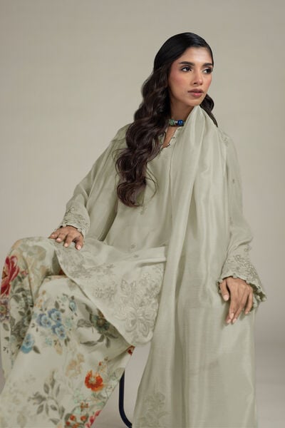 Embroidered | Raw Silk | Tailored Silk Suit | USD 85.00