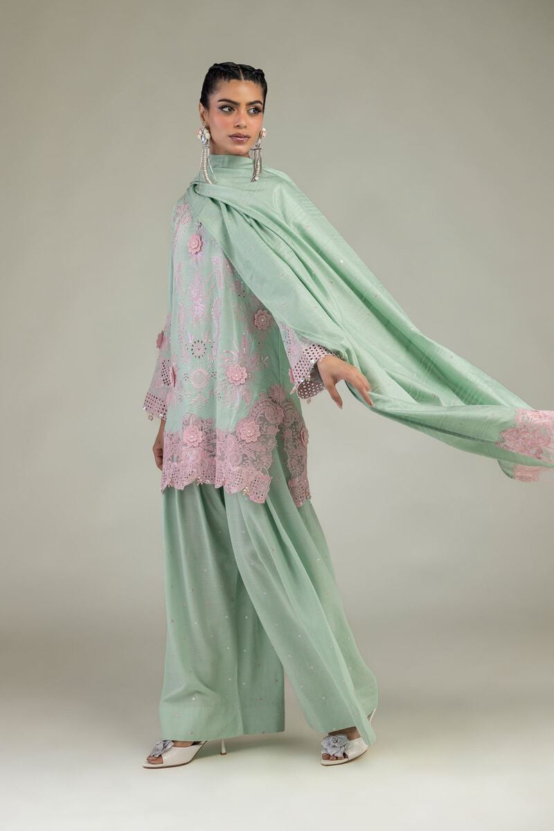 Raw Silk | 3-Piece Co-ord Set | USD 210.00