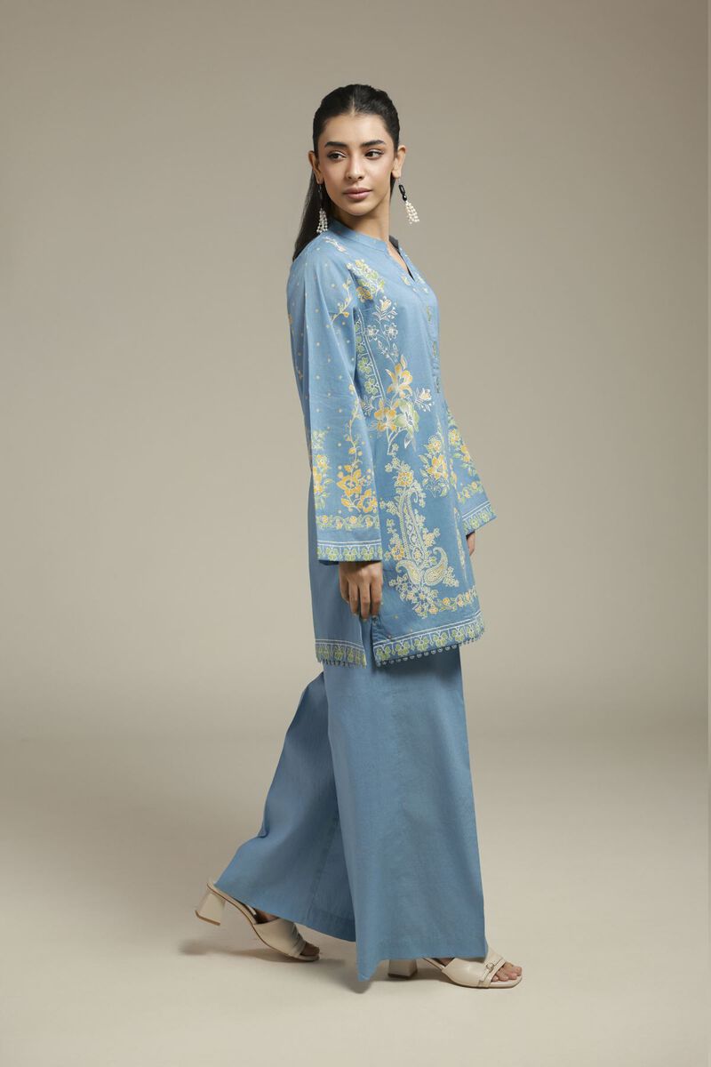 Printed | Cambric | Blue Tailored Set | USD 45.00