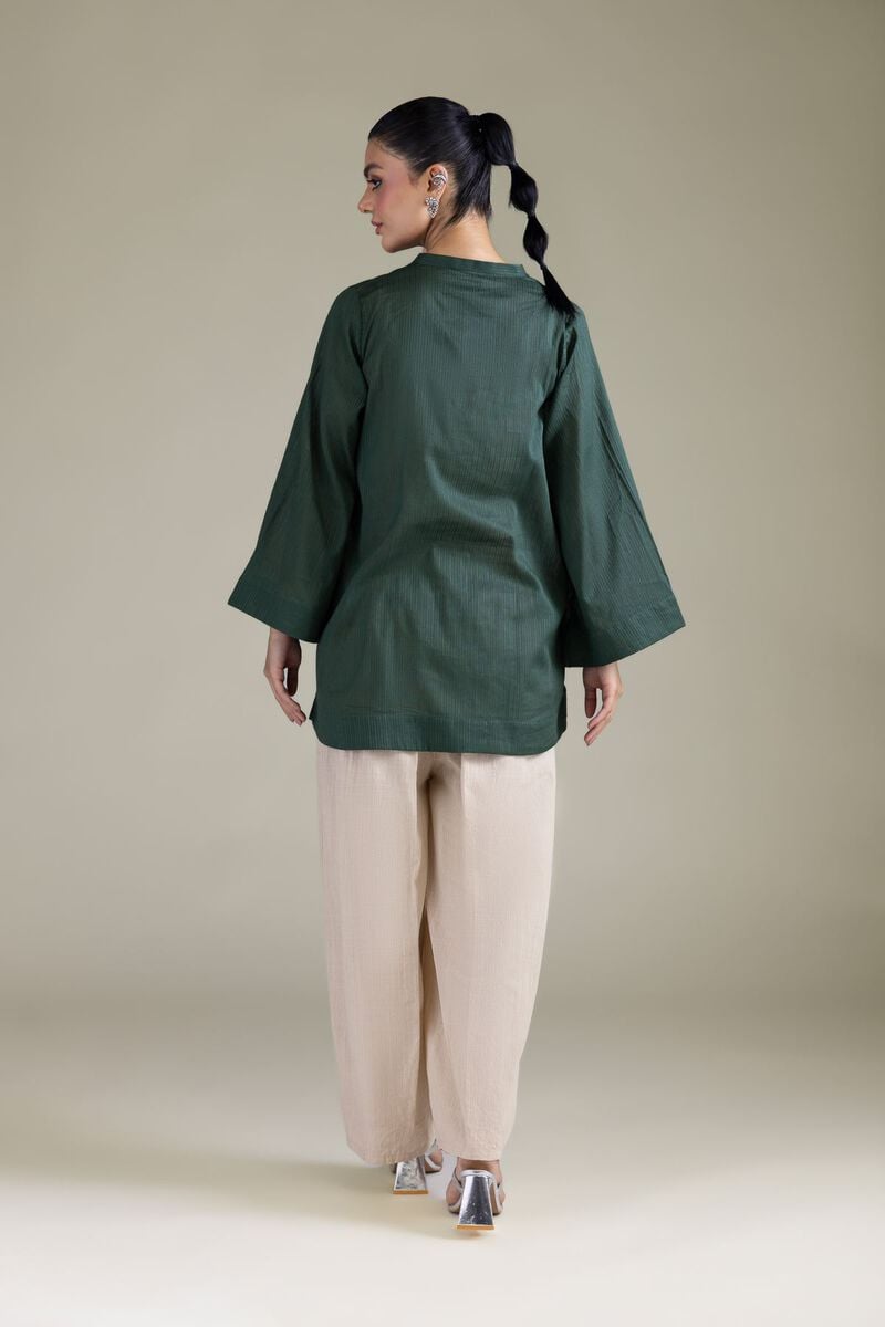 Dyed | Cotton Dobby | Solid V-Neck Kurta | USD 35.00
