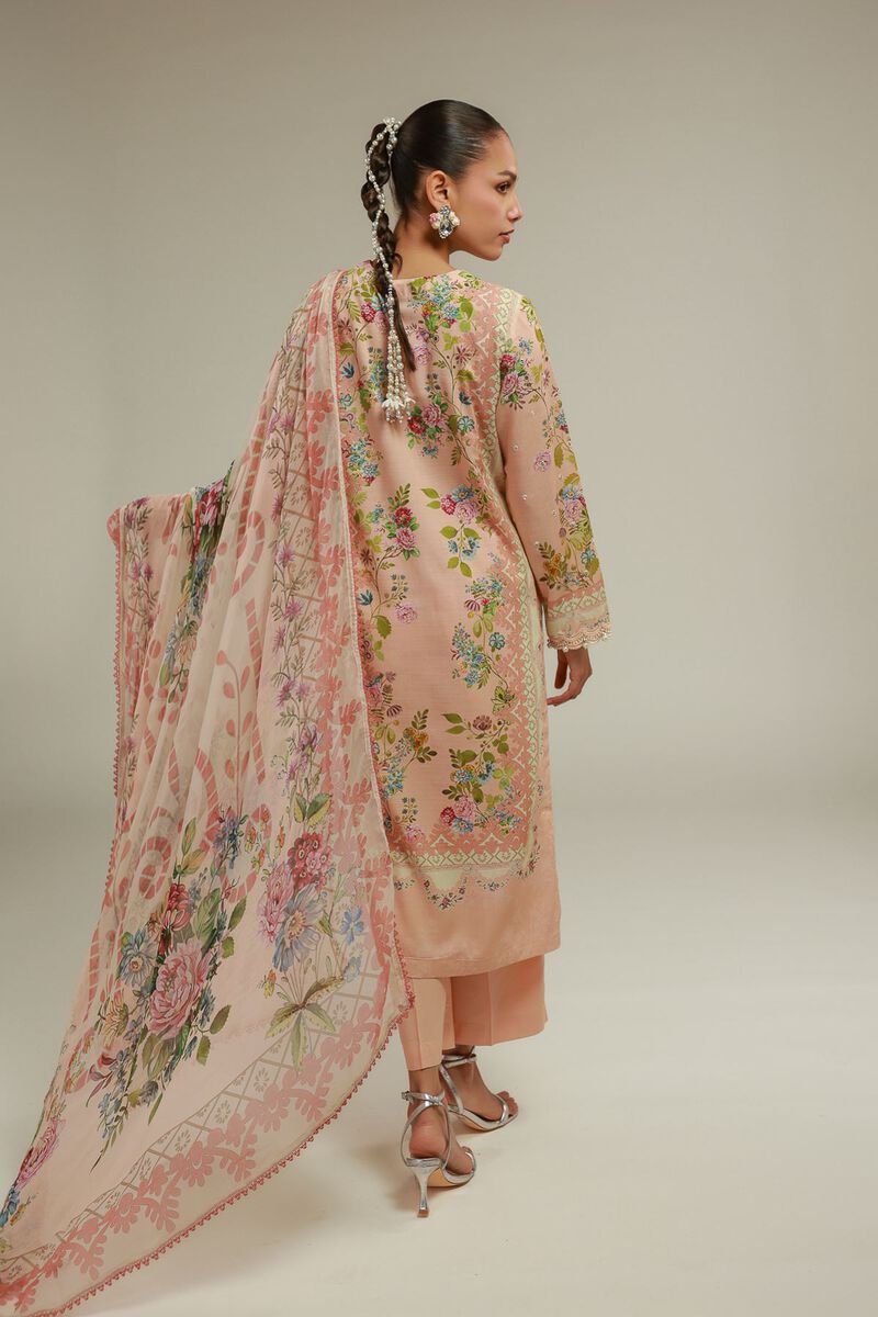 Embroidered | Chiffon | Floral Draped Dupatta | USD 35.00