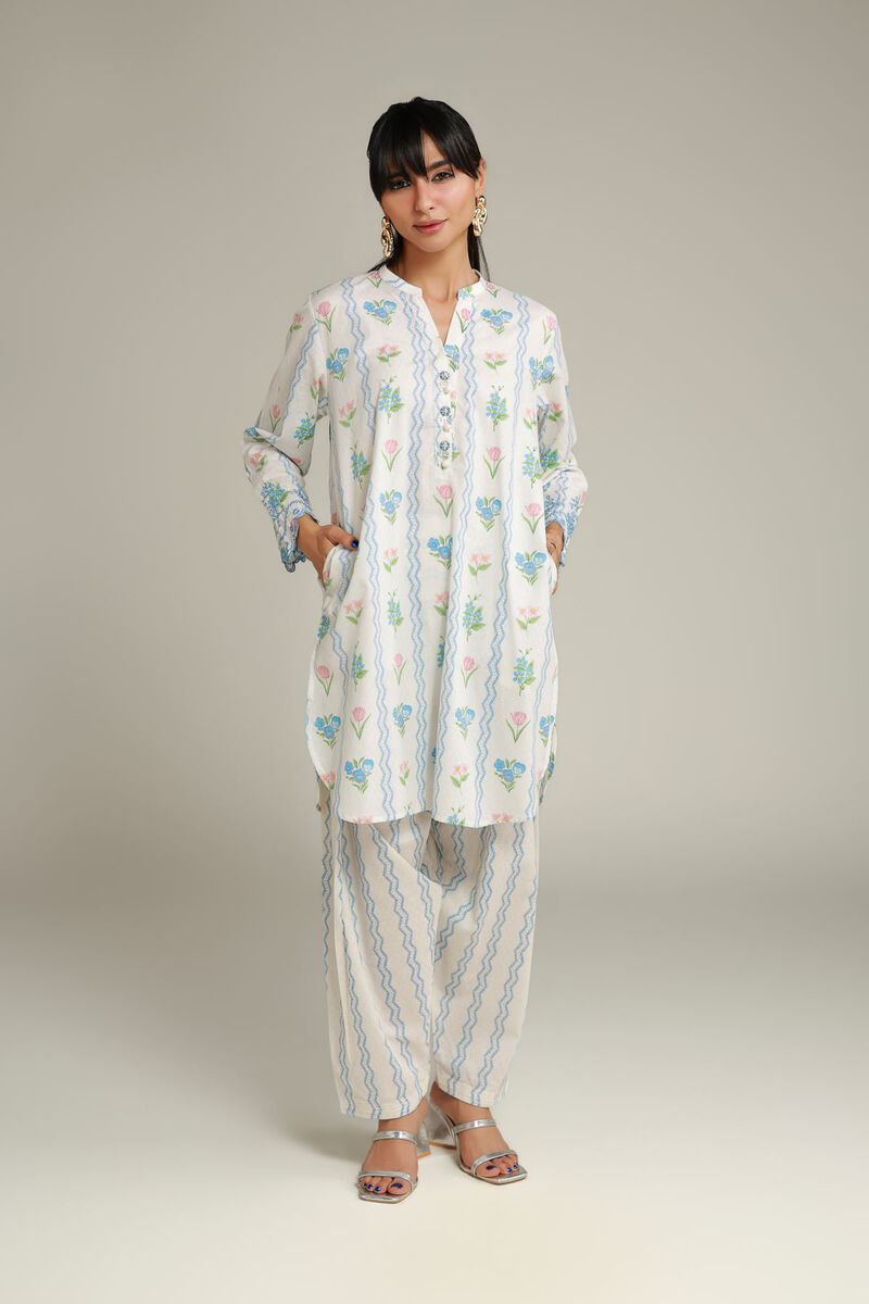 Embroidered | Cotton Dobby | Short Cotton Kurta | USD 30.00
