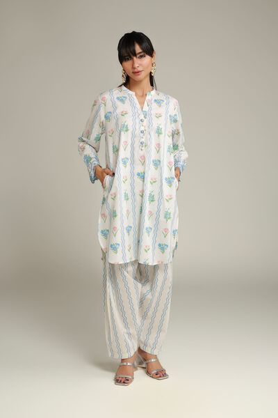 Embroidered | Cotton Dobby | Short Cotton Kurta | USD 30.00