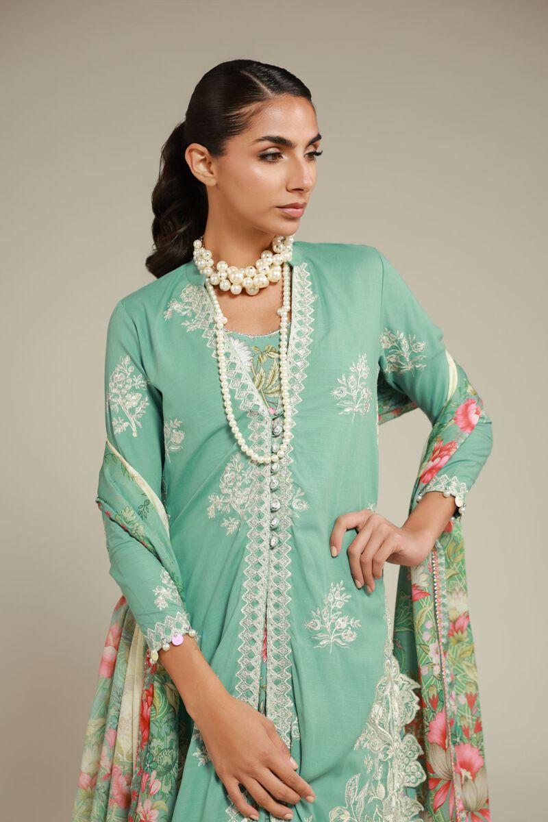 Embroidered | Raw Silk | 2 Piece Co-ord Set | Top and Dupatta | USD 153.00