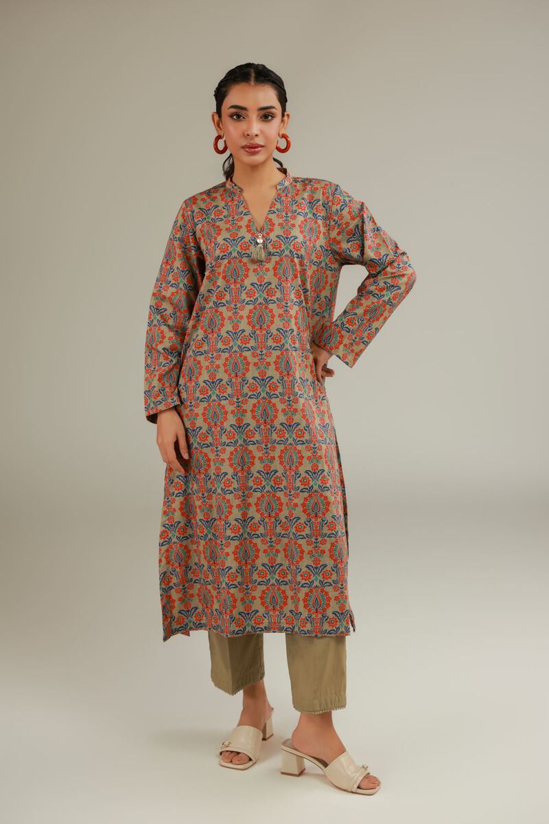 Printed | Textured Cotton | Mughal Motif Kurta | USD 30.00