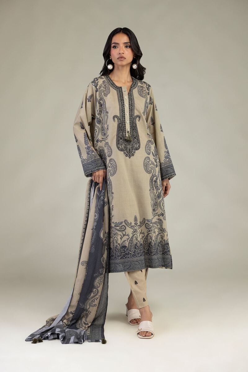 Embroidered | Textured Lawn | Paisley Tailored Set | USD 75.00
