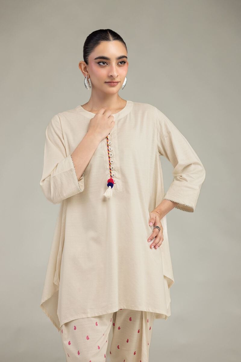 Embroidered | Textured Cotton Viscose | Short Cotton Kurta  | USD 35.00