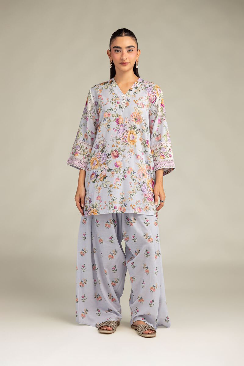 Printed | Raw Silk | Floral Silk Pants | USD 35.00