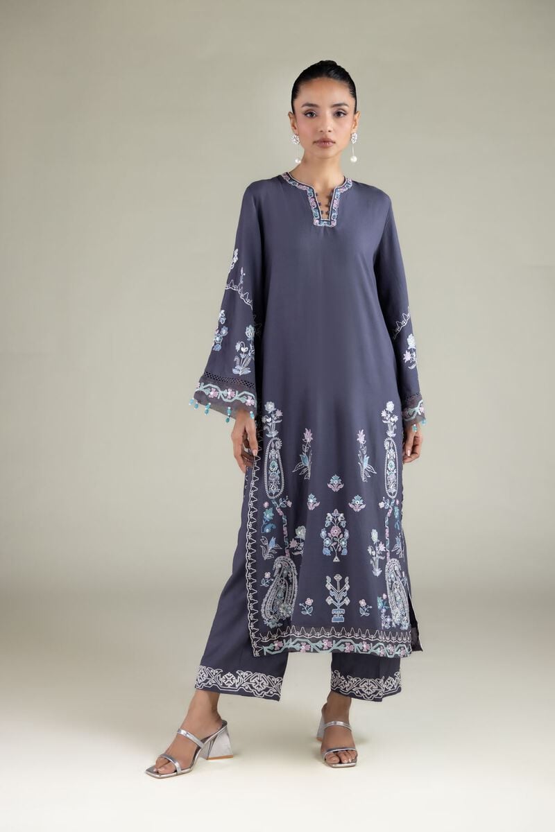 Embroidered | Raw Silk | Kurta | USD 70.00