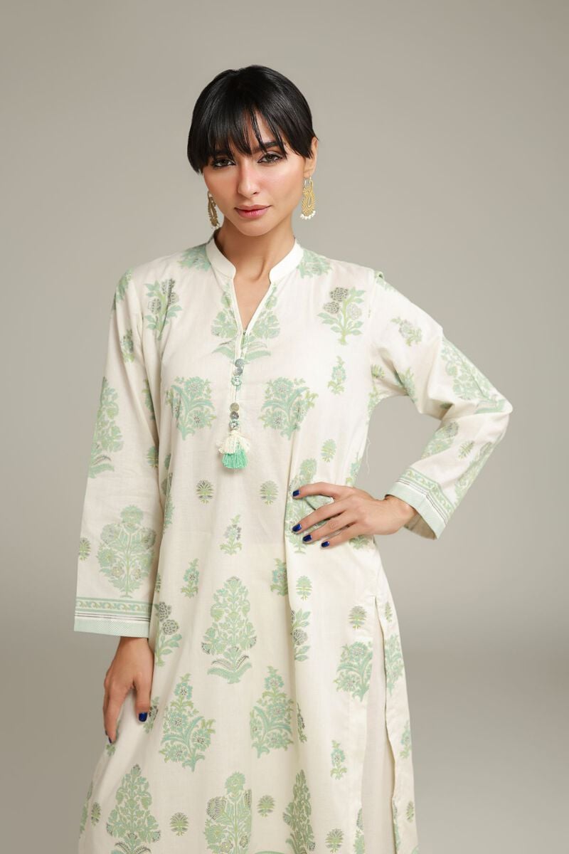 Printed | Cambric | Floral Tassel Kurta | USD 35.00