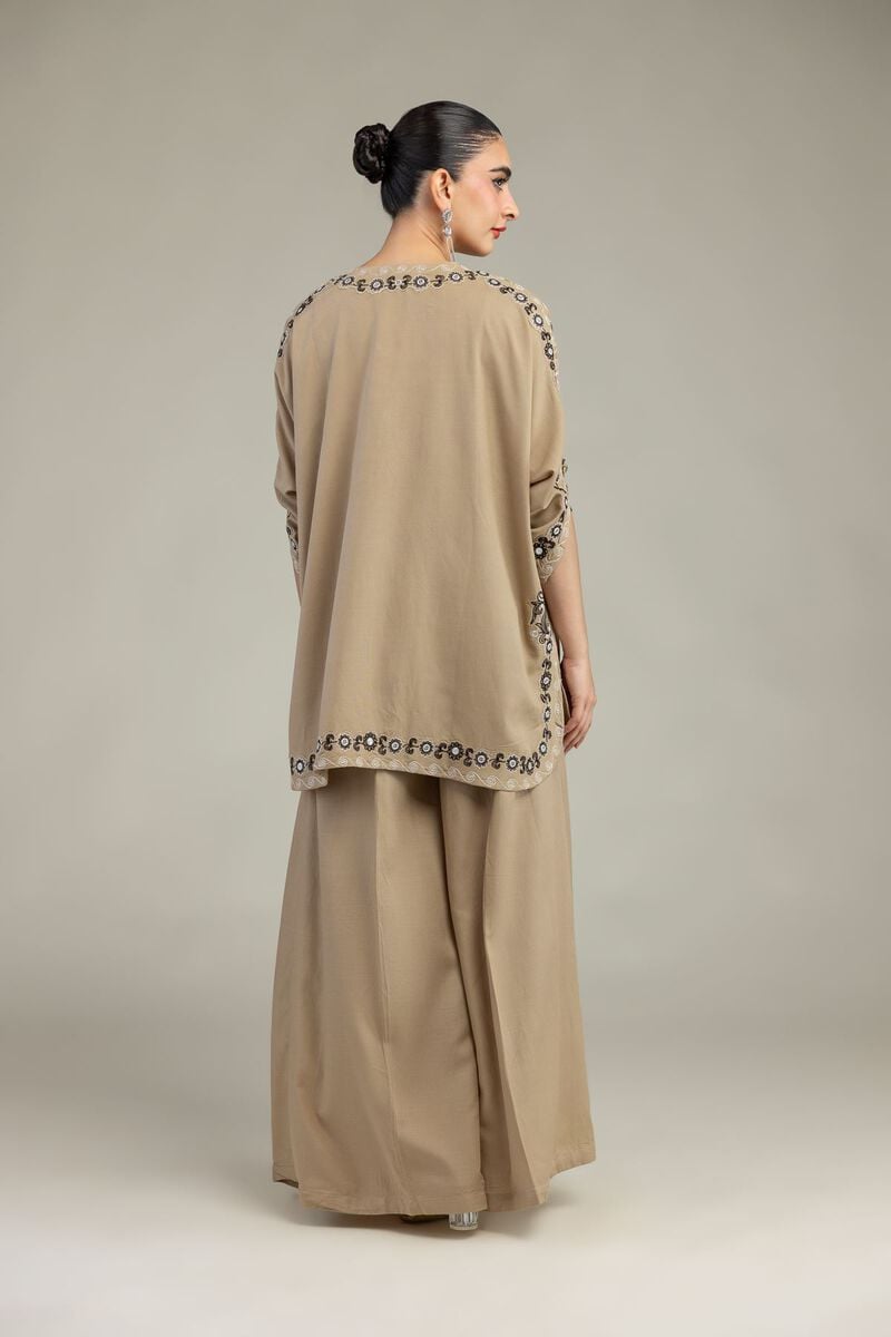 Embroidered | Raw Silk | Beige Silk Kurta | USD 55.00