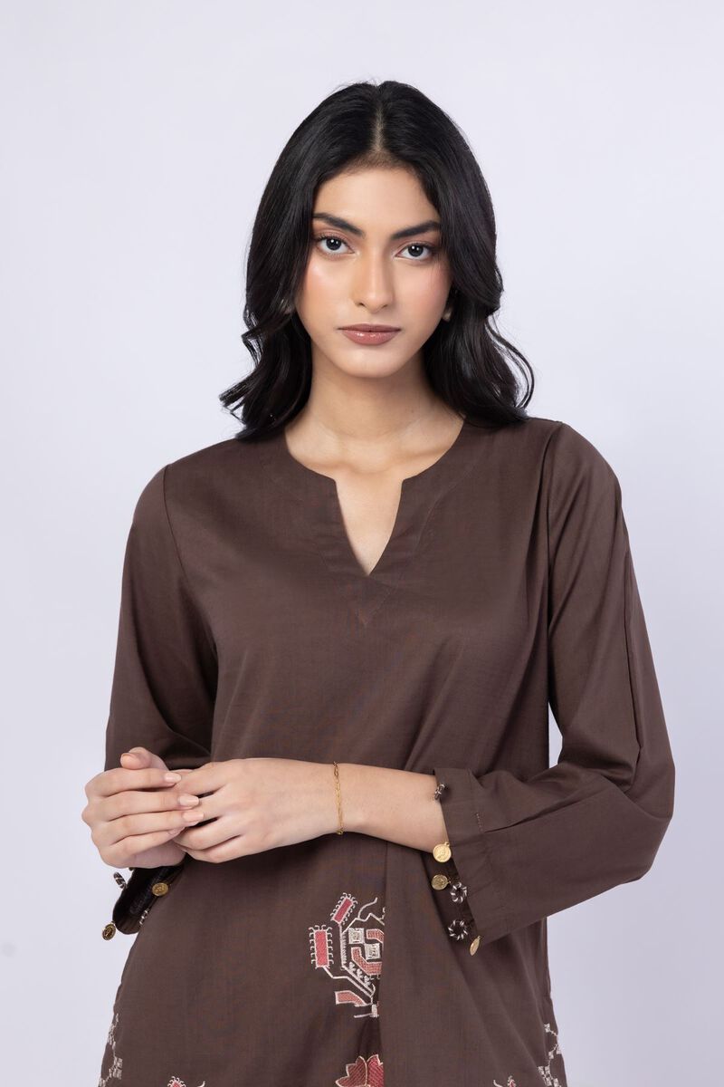 Embroidered | Crosshatch Poplin | Kurta | USD 17.50