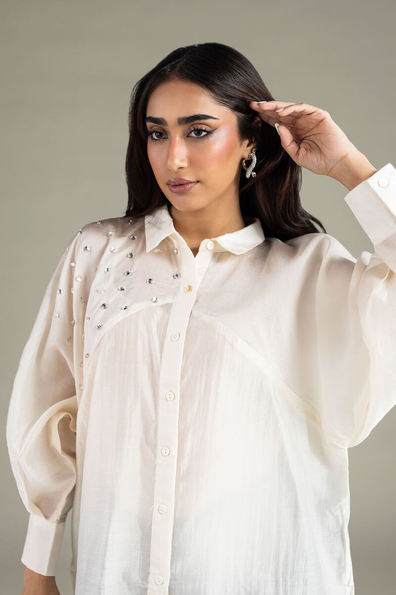 Embroidered | Raw Silk | Shirt | USD 17.50