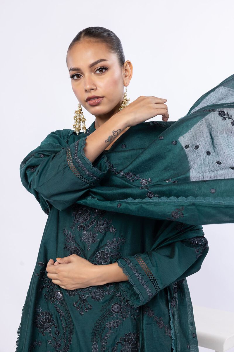 Embroidered | Cotton Net | Dupatta | USD 22.00