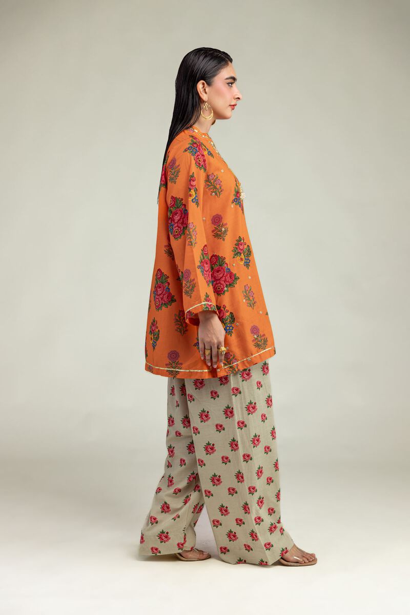 Embroidered | Raw Silk | Floral Silk Shalwar | USD 30.00