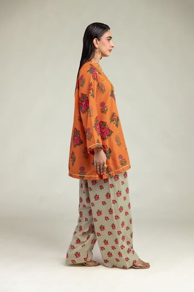 Embroidered | Raw Silk | Floral Silk Shalwar | USD 30.00