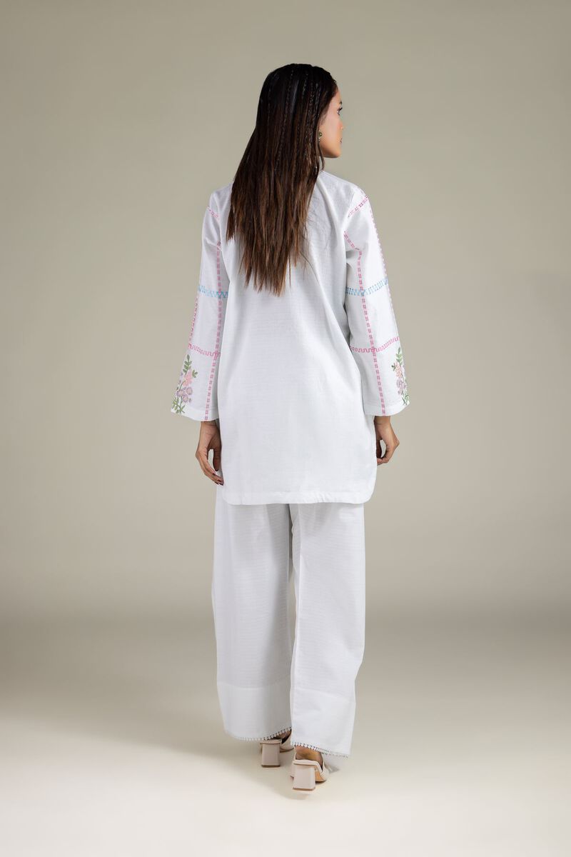 Embroidered | Cotton Dobby |  Buttoned Floral Kurta | USD 40.00